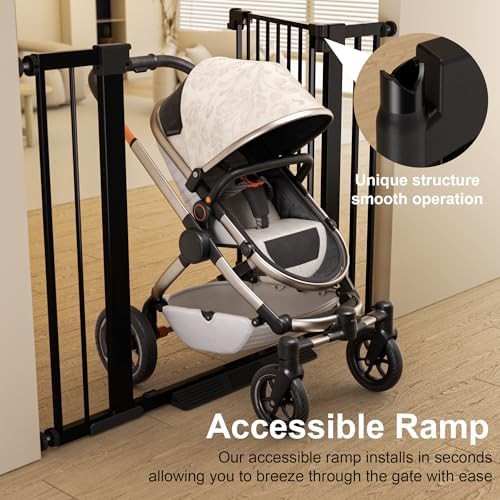 Metal auto close black safety gate — photo 4