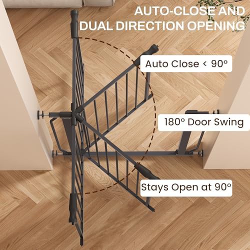 Graphite tall extra wide mesh gate — photo 3