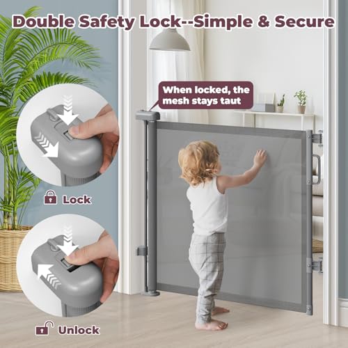Retractable Baby Gate for Stairs & Doorways — photo 4