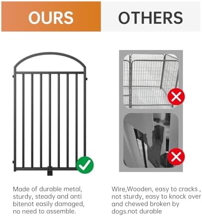 Four panel freestanding metal pet gate — photo 3