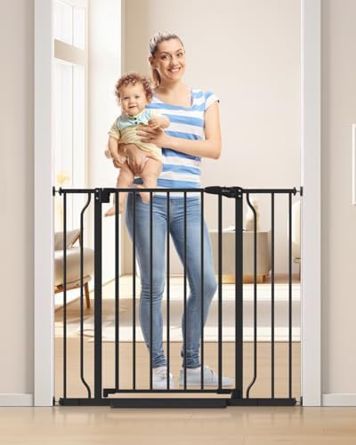 Tall Black Auto Close Safety Gate 34 in