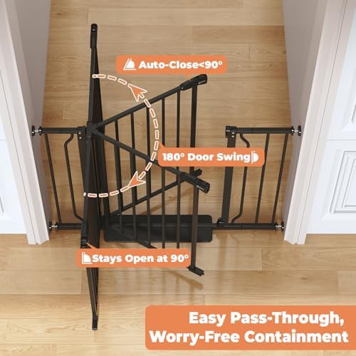 Tall Black Auto Close Safety Gate 34 in — photo 4