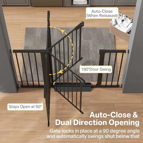 Walk Through Metal Stairs Gate in Black — photo 5