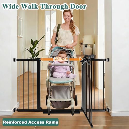 Extra wide black pressure mount safety gate — photo 4