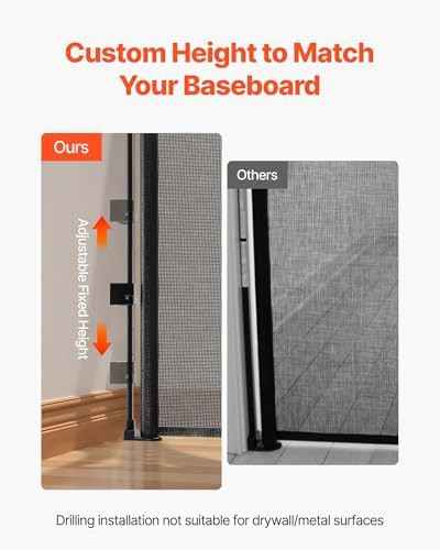 Extra wide retractable black mesh safety gate — photo 3