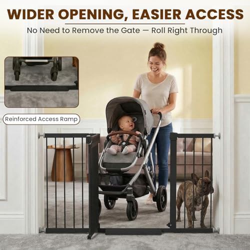 Black extra wide pressure mounted safety gate — photo 3