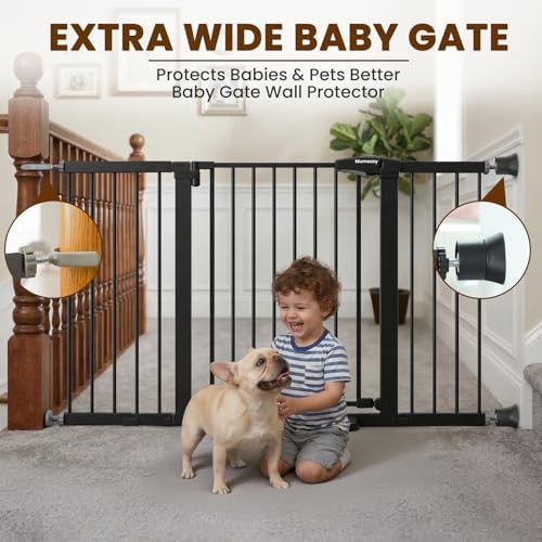 Black extra wide pressure mounted safety gate — photo 5