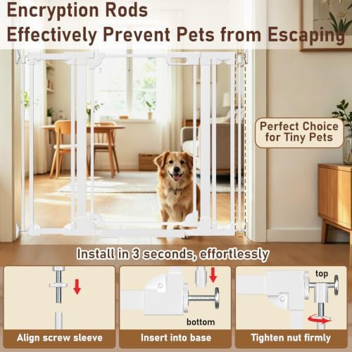 Extra tall clear acrylic dog gate with white frame — photo 4