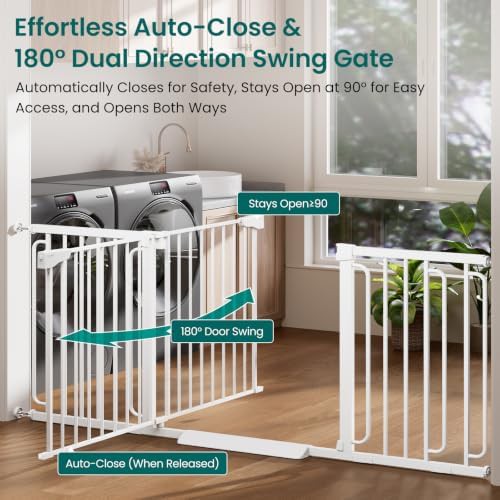 Extra Wide Walk Through White Metal Gate — photo 3