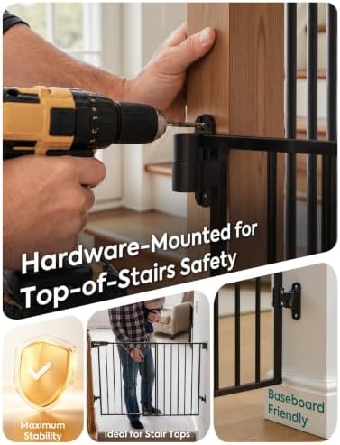 Black No Bottom Bar Hardware Gate — photo 5