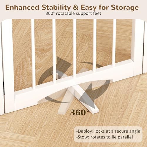 Freestanding Foldable Wooden Dog Gate — photo 3