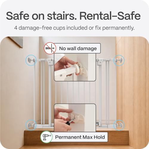 White metal pressure mounted safety gate — photo 4