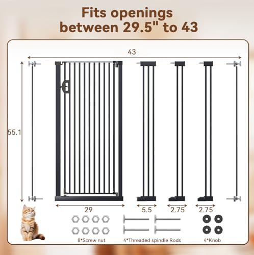 Extra tall safety gate with narrow bars — photo 3