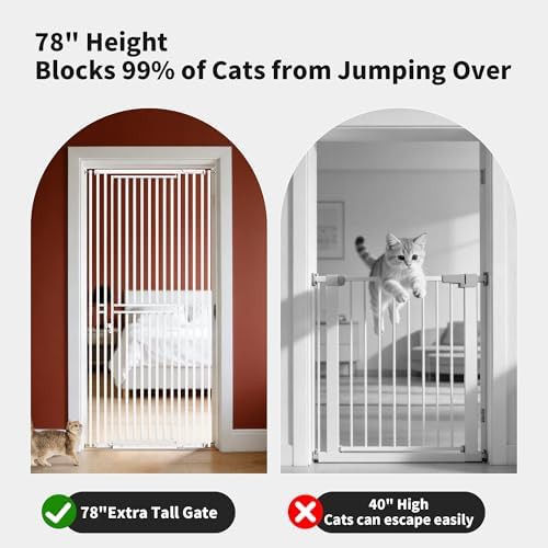 Extra tall white pressure mounted cat gate — photo 4