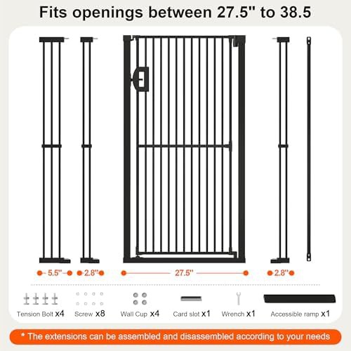 Extra tall black pet gate for doorways — photo 3