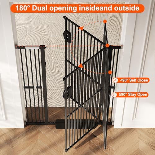 Extra tall black pet gate for doorways — photo 4