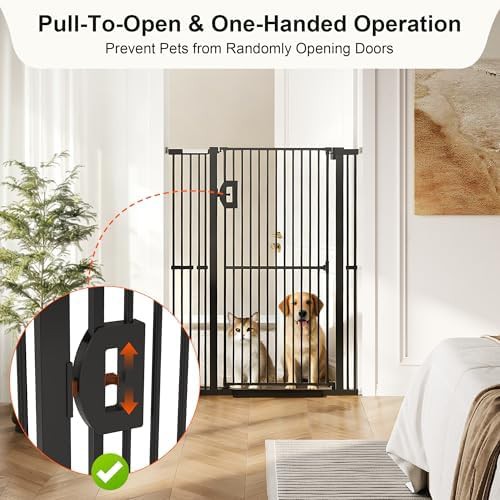 Extra tall black pet gate for doorways — photo 5