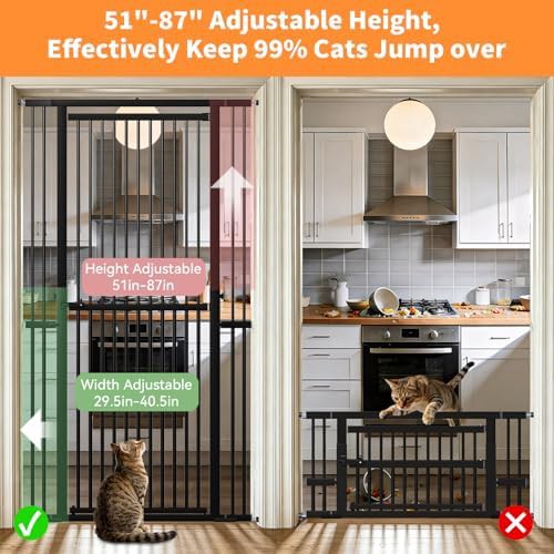 Extra tall black metal cat gate — photo 3
