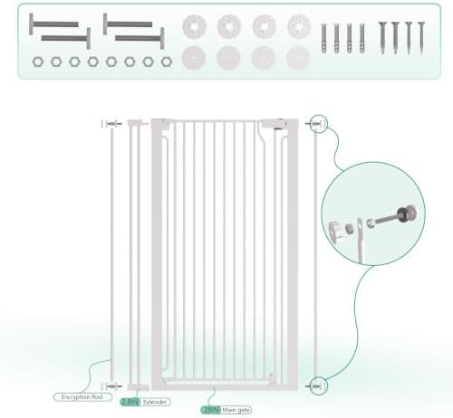 Extra tall white cat gate for hallways — photo 3