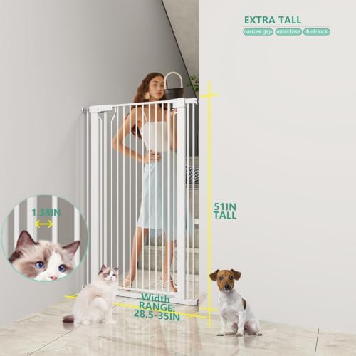 Extra tall white cat gate for hallways — photo 5