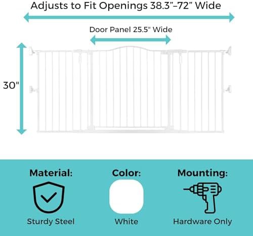 Deluxe Decor Extra Wide Metal Safety Gate — photo 5