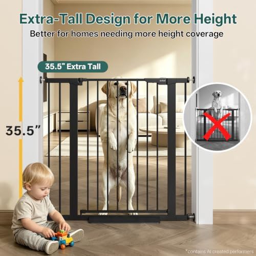 Black Metal Extra Tall 39.1 in Wide Gate — photo 3