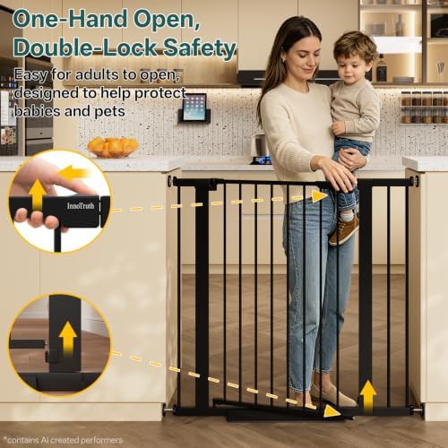 Black Metal Extra Tall 39.1 in Wide Gate — photo 4