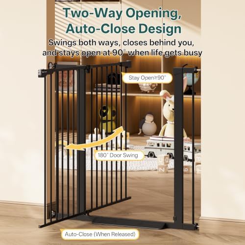 Black Metal Extra Tall 39.1 in Wide Gate — photo 5