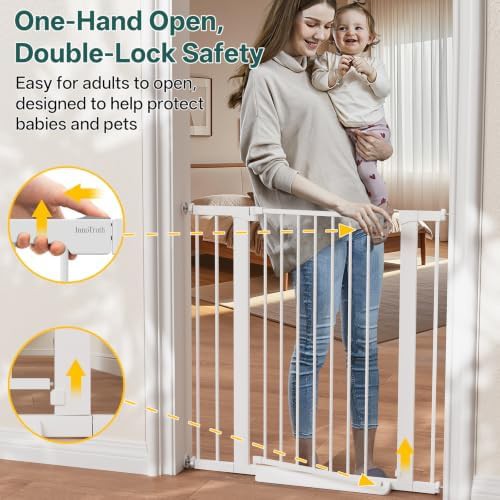 White Narrow Extra Tall Doorway Gate — photo 4