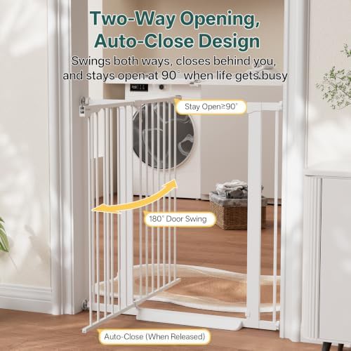 White Narrow Extra Tall Doorway Gate — photo 5