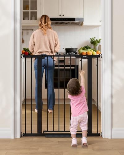 Black Narrow Extra Tall Doorway Gate