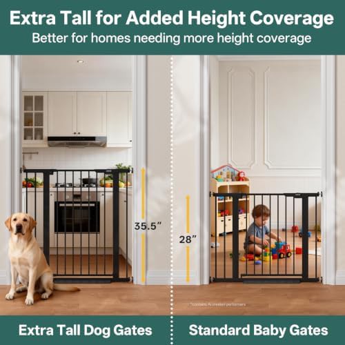 Black Narrow Extra Tall Doorway Gate — photo 3