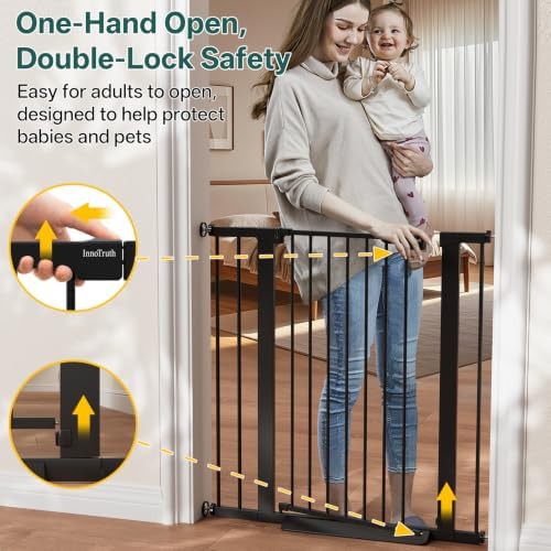 Black Narrow Extra Tall Doorway Gate — photo 4