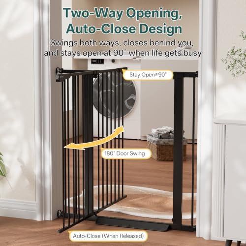 Black Narrow Extra Tall Doorway Gate — photo 5