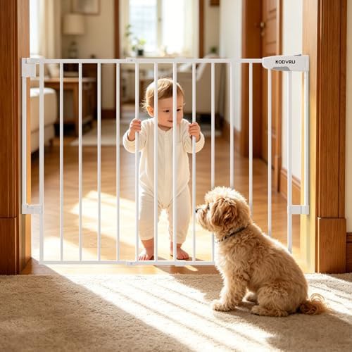 White hardware mount gate with no bottom bar