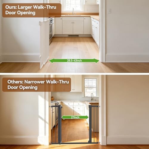 White hardware mount gate with no bottom bar — photo 3