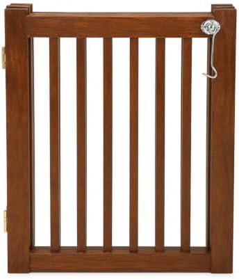 Extra long acacia wooden freestanding pet gate — photo 5
